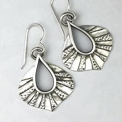 donna penoyer, peacock teardrop earrings