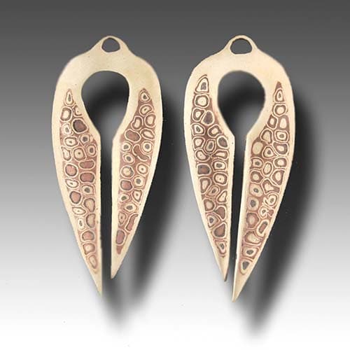 Paula Mcdowell mokume earrings