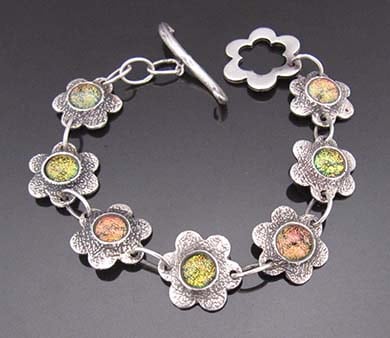 Tracey Spurgin, Glass and Silver Bracelet