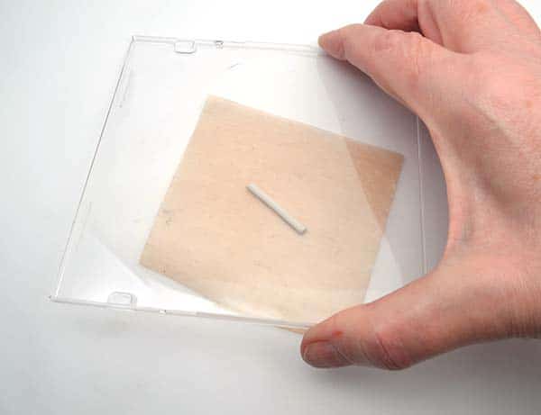 rolling clay using a cd case