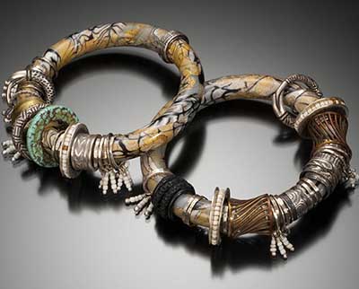 Celie Fago LCVA Winner 2023 Bracelets mokume