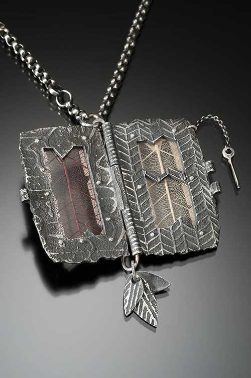 Celie Fago Necklace mica book locket